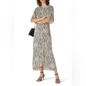 -PRE LOVED- PETERSYN ETTA ZEBRA DRESS IN CREAM SZ XS